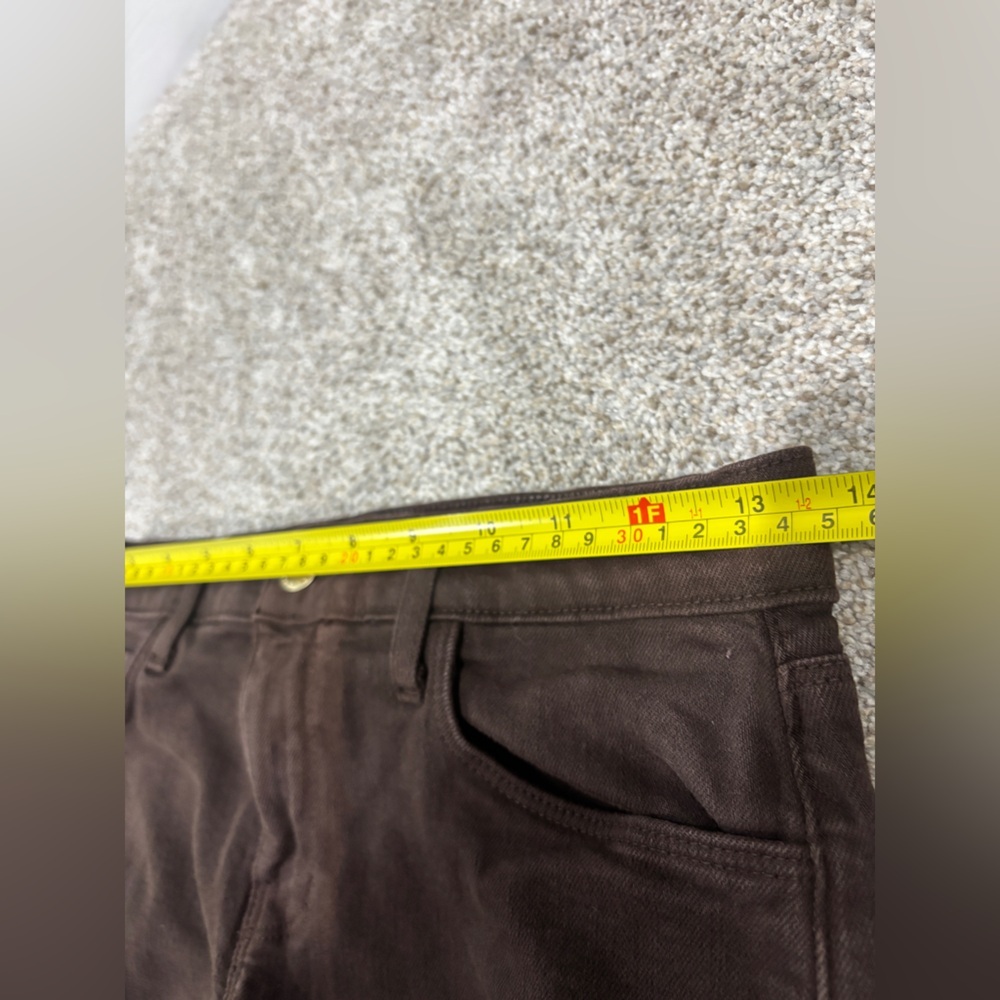 L'AGENCE Mid Rise Raw Hem Jeans Size 24 Cocoa Brown Skinny Brown Jeans - Picture 11 of 12